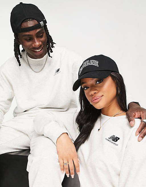

Серая толстовка с логотипом унисекс New Balance, Серый