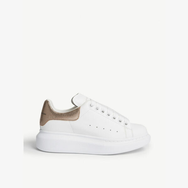 

Женские кожаные кроссовки на платформе Runway Alexander Mcqueen, белый