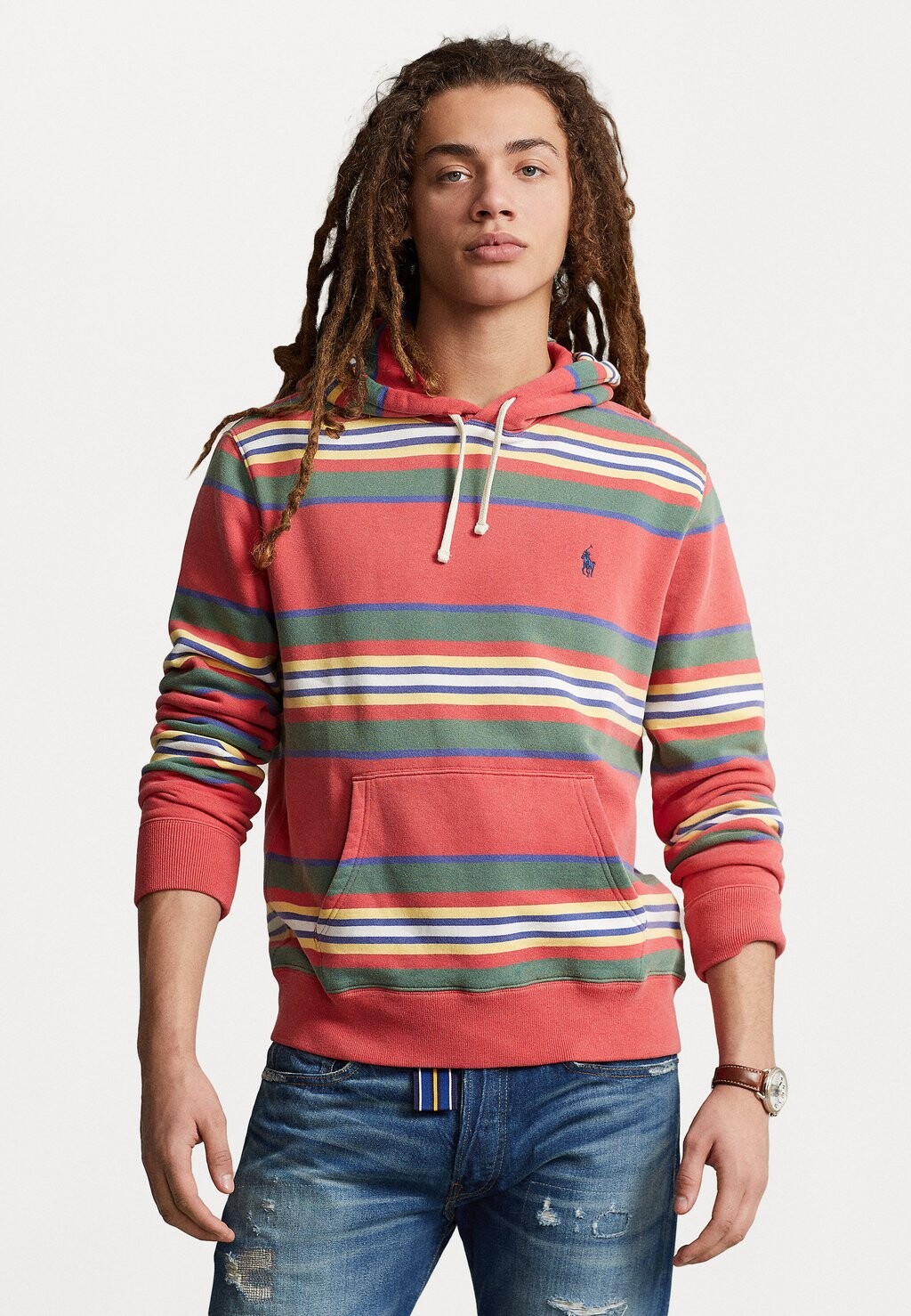 

Толстовка Polo Ralph Lauren Hood Long Sleeve, правый борт красный мульти