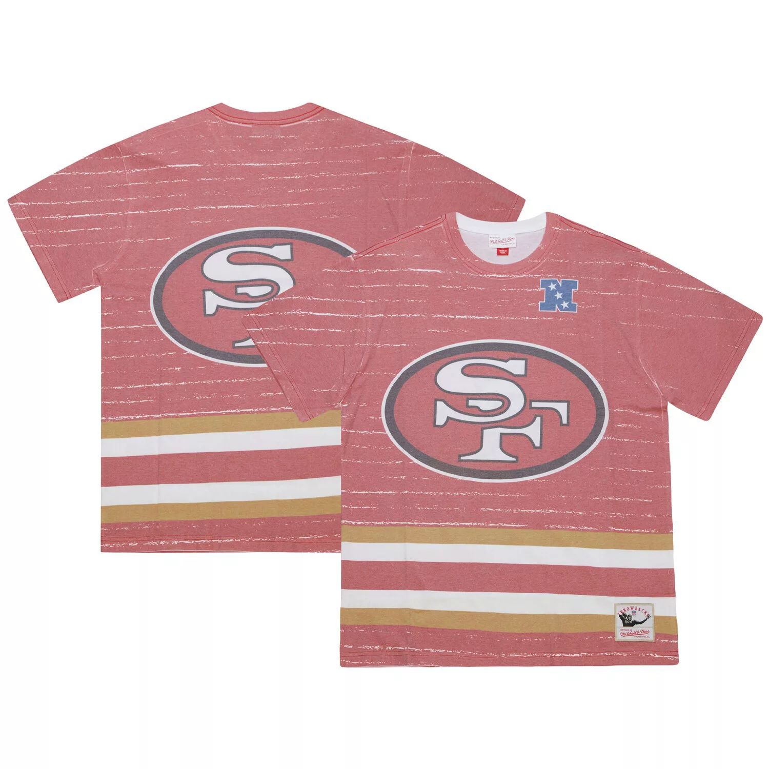 Мужская футболка Mitchell & Ness Scarlet San Francisco 49ers Jumbotron 3.0