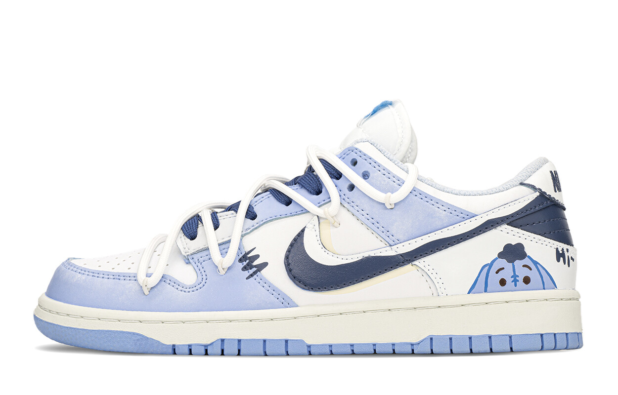 

Кроссовки Nike Dunk Skateboarding Shoes Women's Low-top Blue/Purple, желтый
