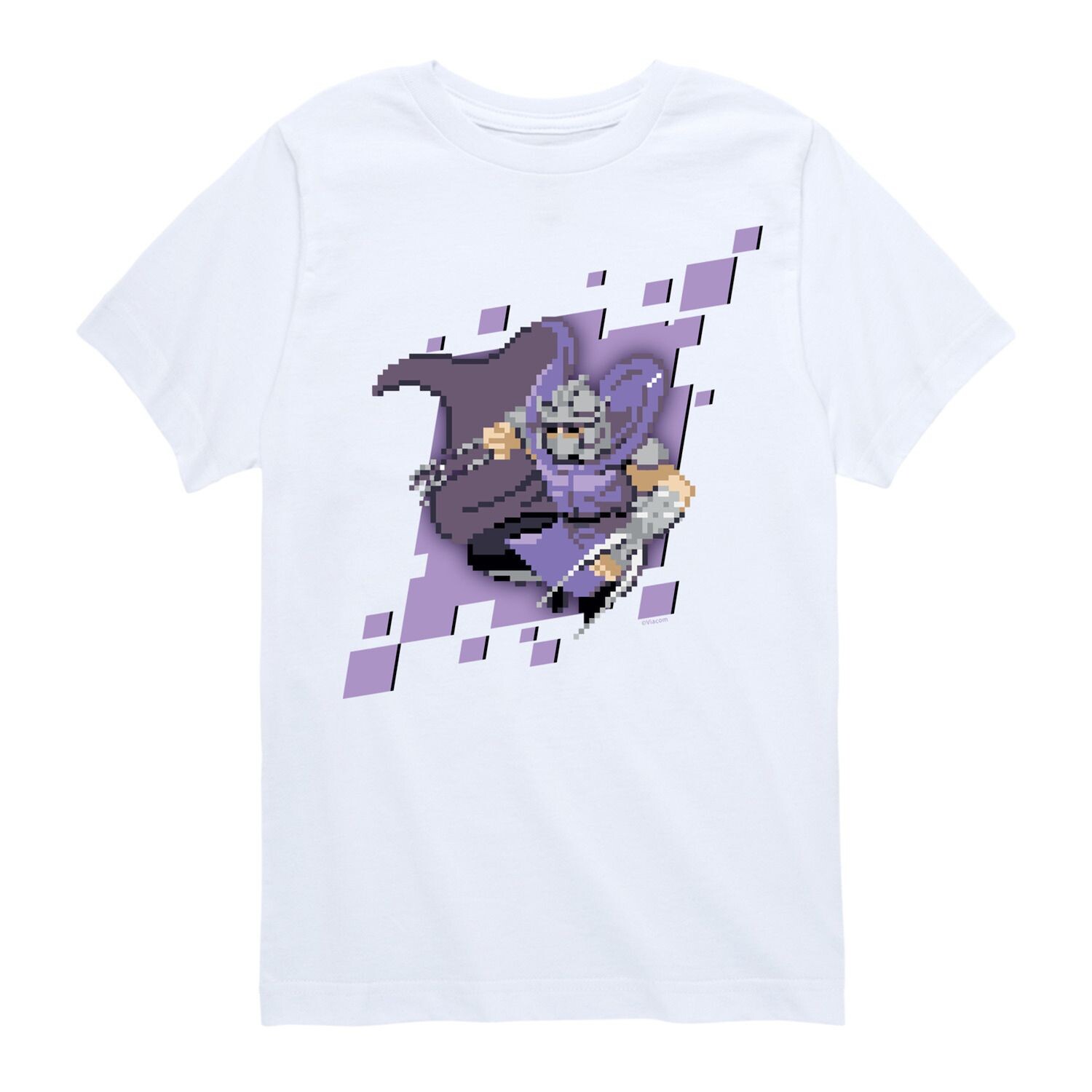 

Футболка с лицензированным персонажем для мальчиков TMNT Shredder Pixels Licensed Character, белый