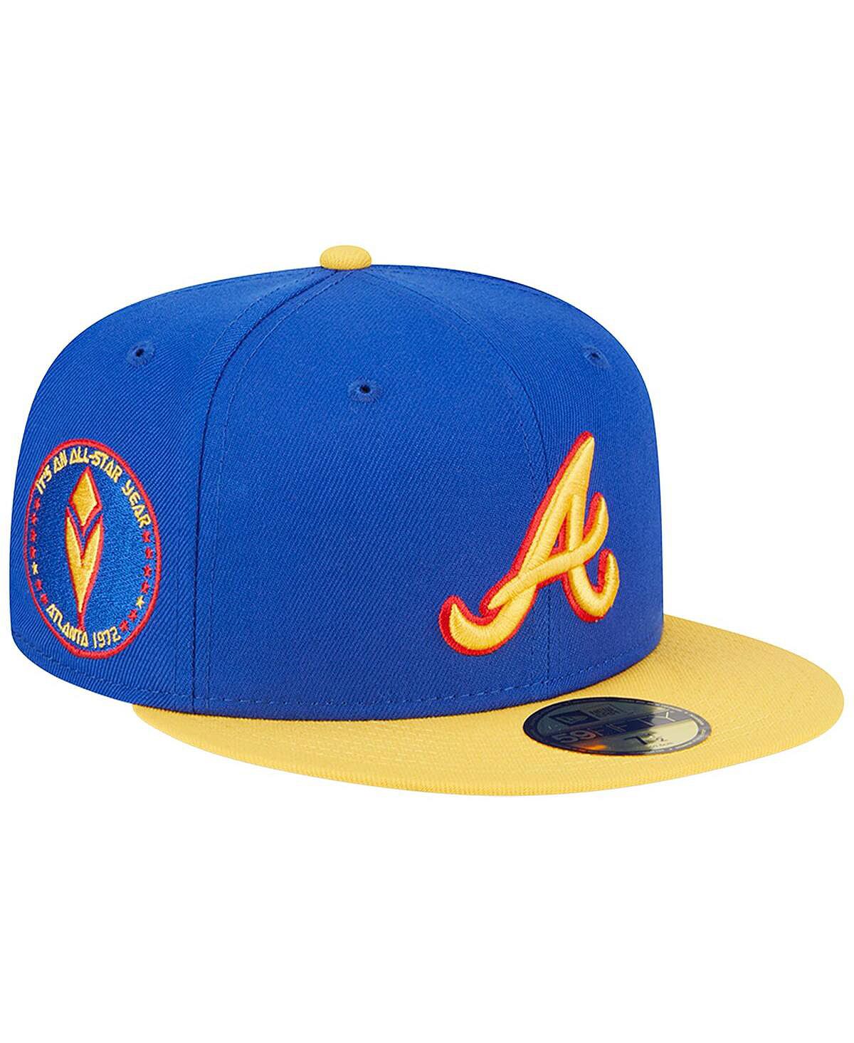 цена Мужская королевская желтая приталенная шляпа Atlanta Braves Empire 59FIFTY New Era
