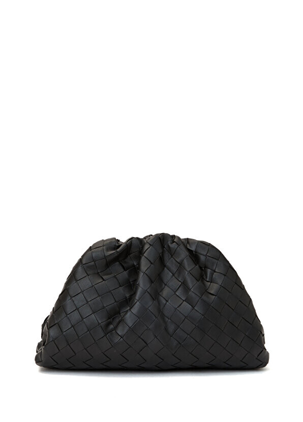 

Черный вязаный текстурированный женский портфель для рук Bottega Veneta