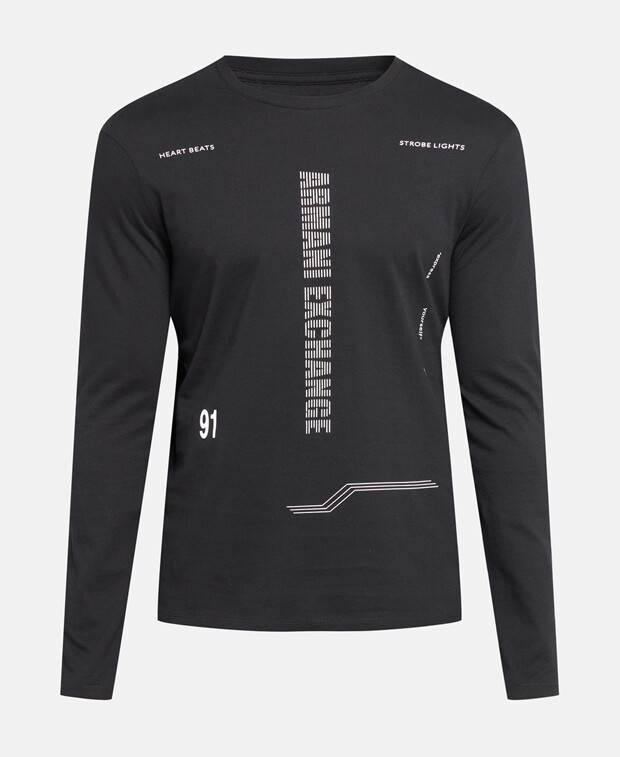 

Топ с длинными рукавами Armani Exchange, черный