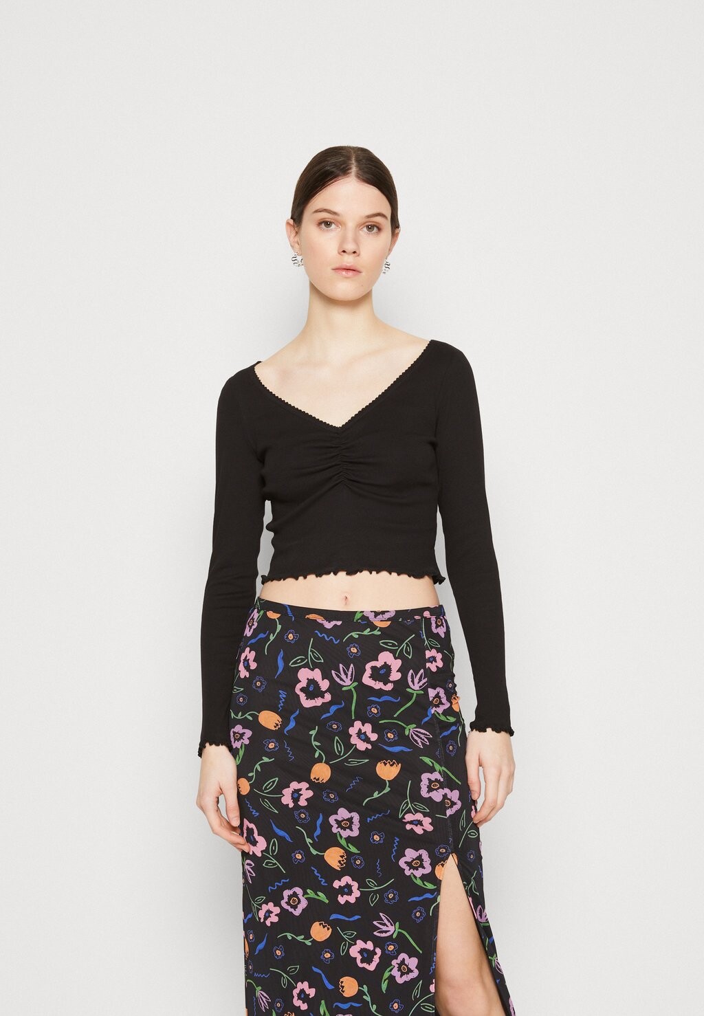 

Рубашка с длинным рукавом Monki, черный