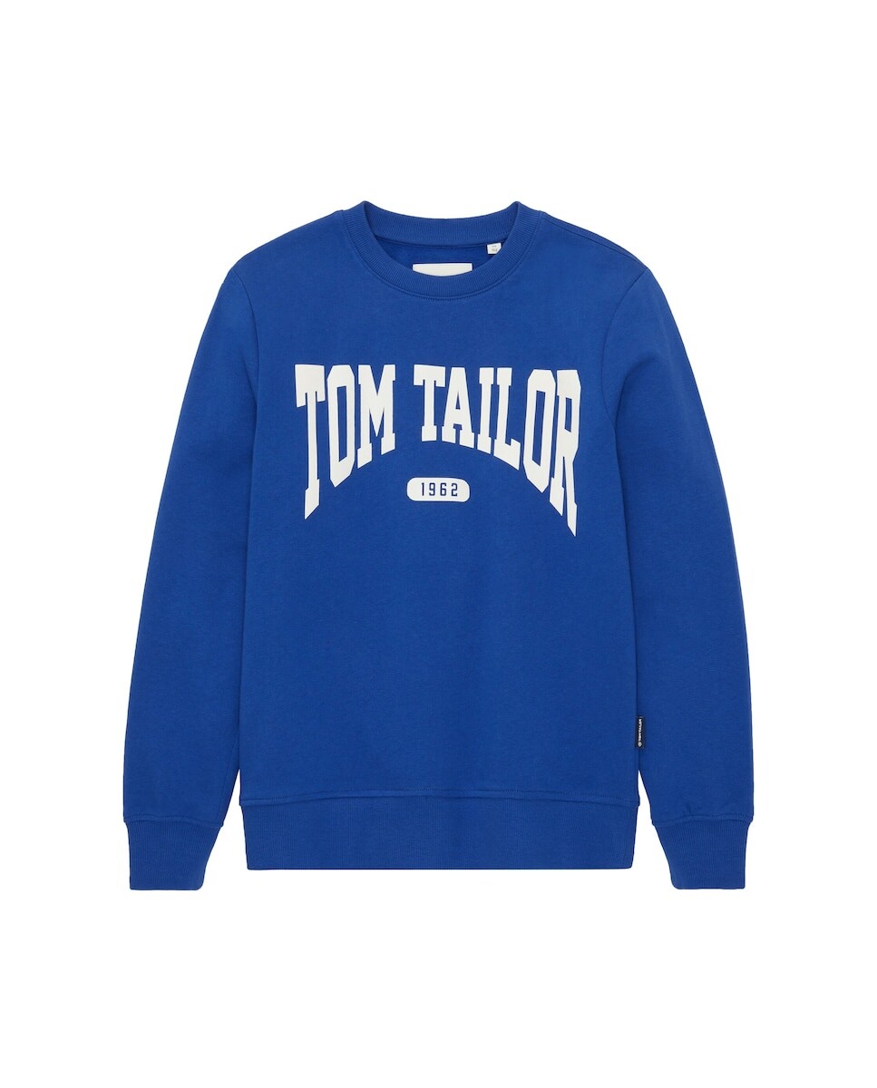 

Толстовка для мальчика с круглым вырезом и логотипом спереди Tom Tailor, индиго