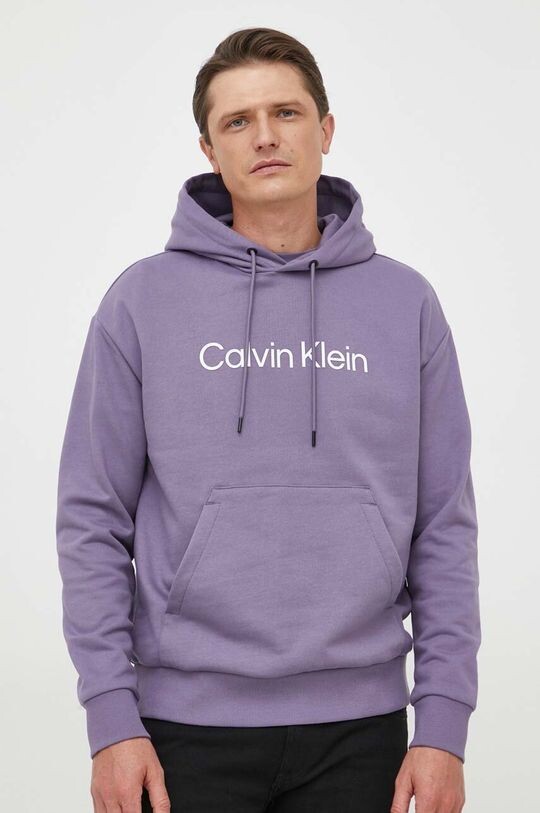

Хлопковая толстовка Calvin Klein, фиолетовый