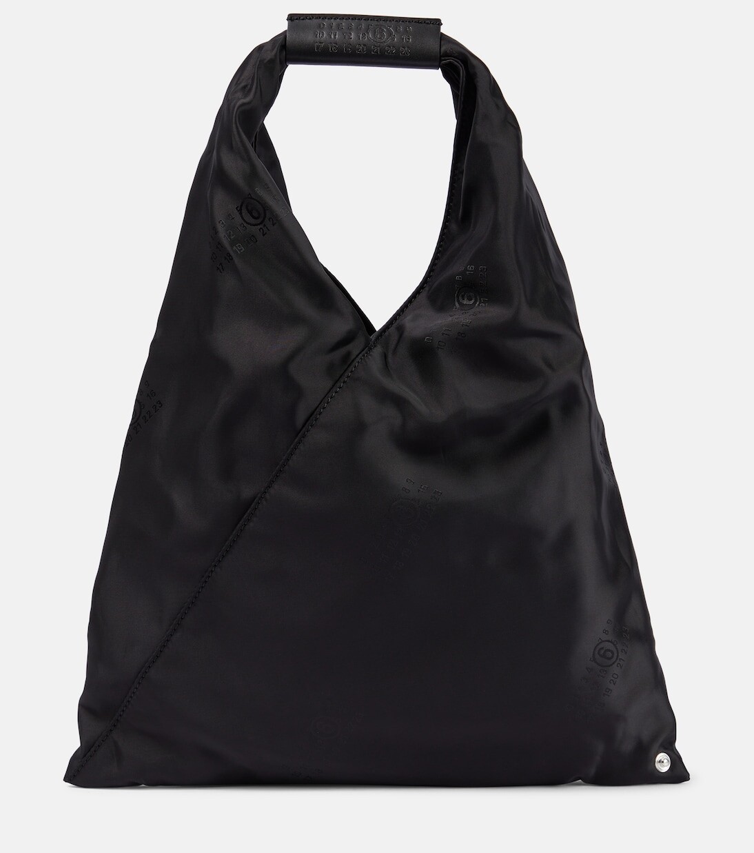 

Маленькая японская сумка-тоут с кожаной отделкой Mm6 Maison Margiela, черный