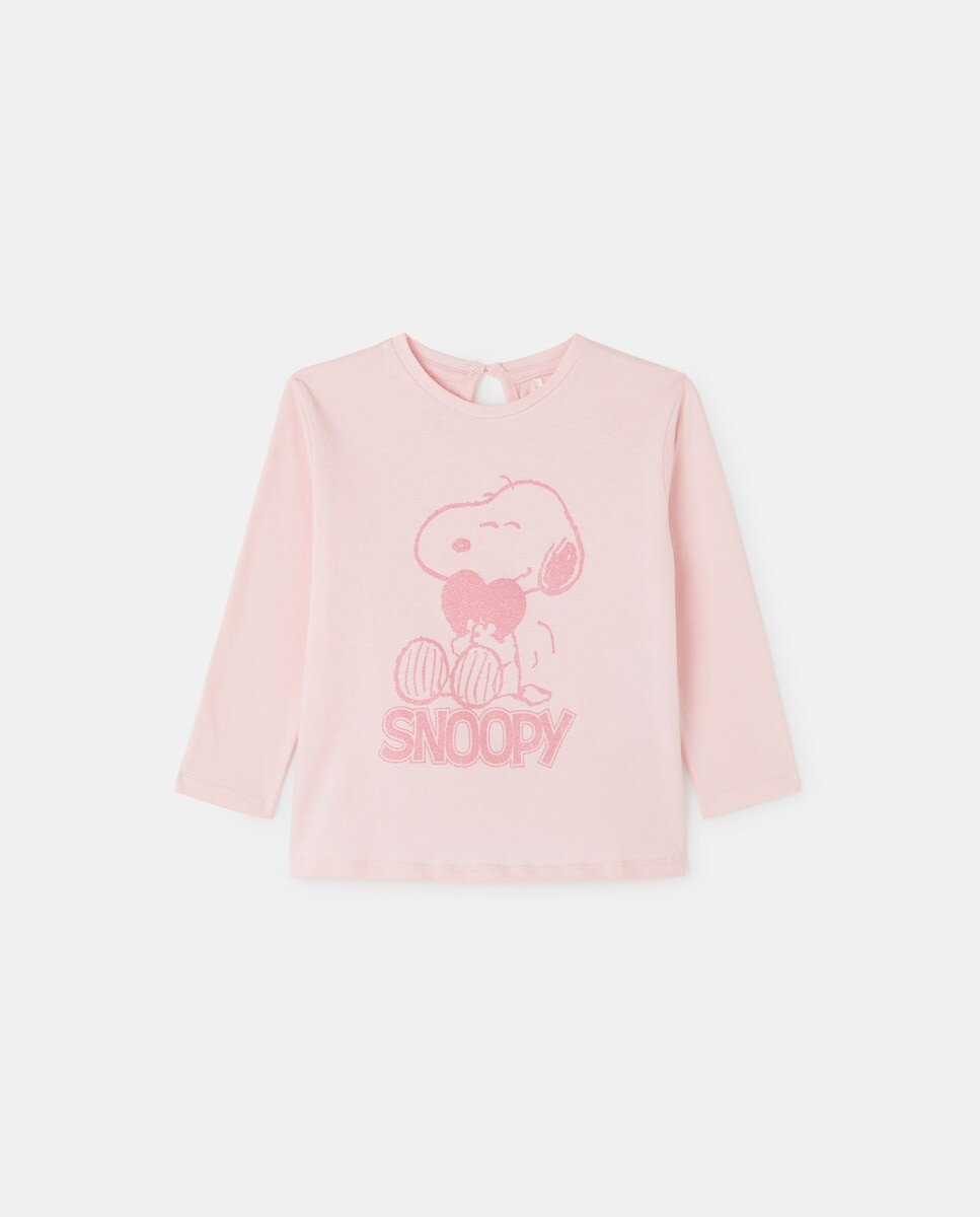 

Футболка с длинными рукавами для девочки «Снупи» Baby El Corte Inglés, розовый