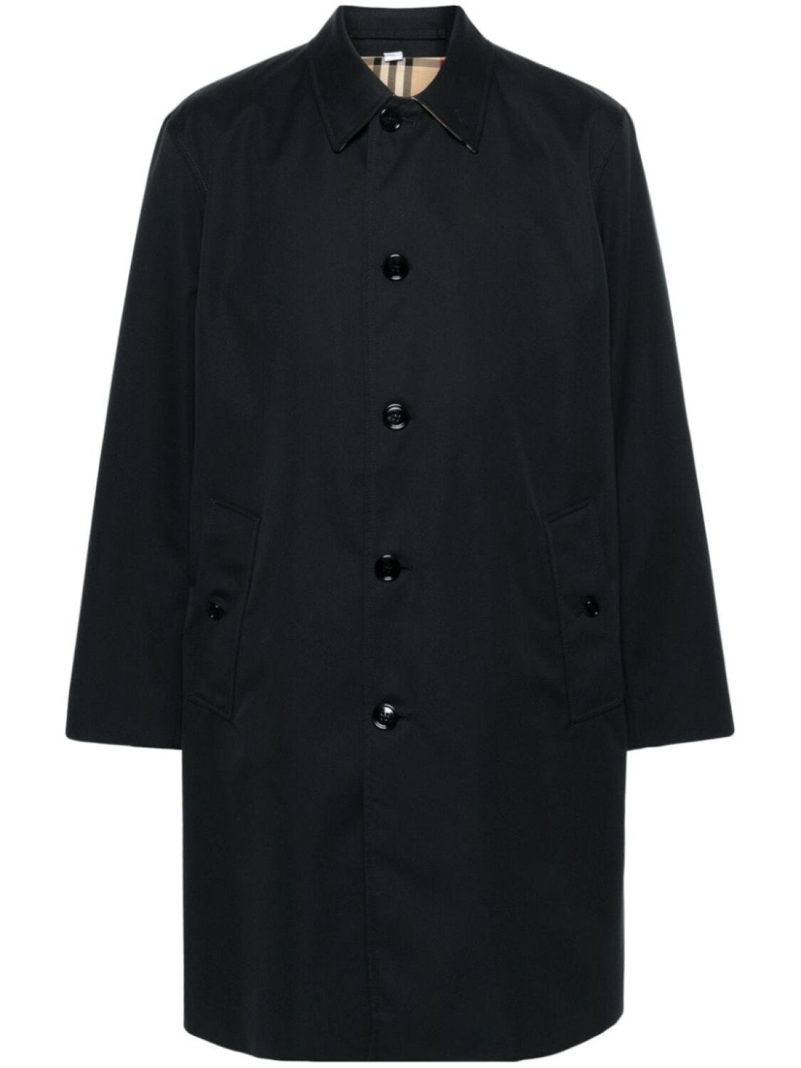 

Однобортное пальто Burberry, синий