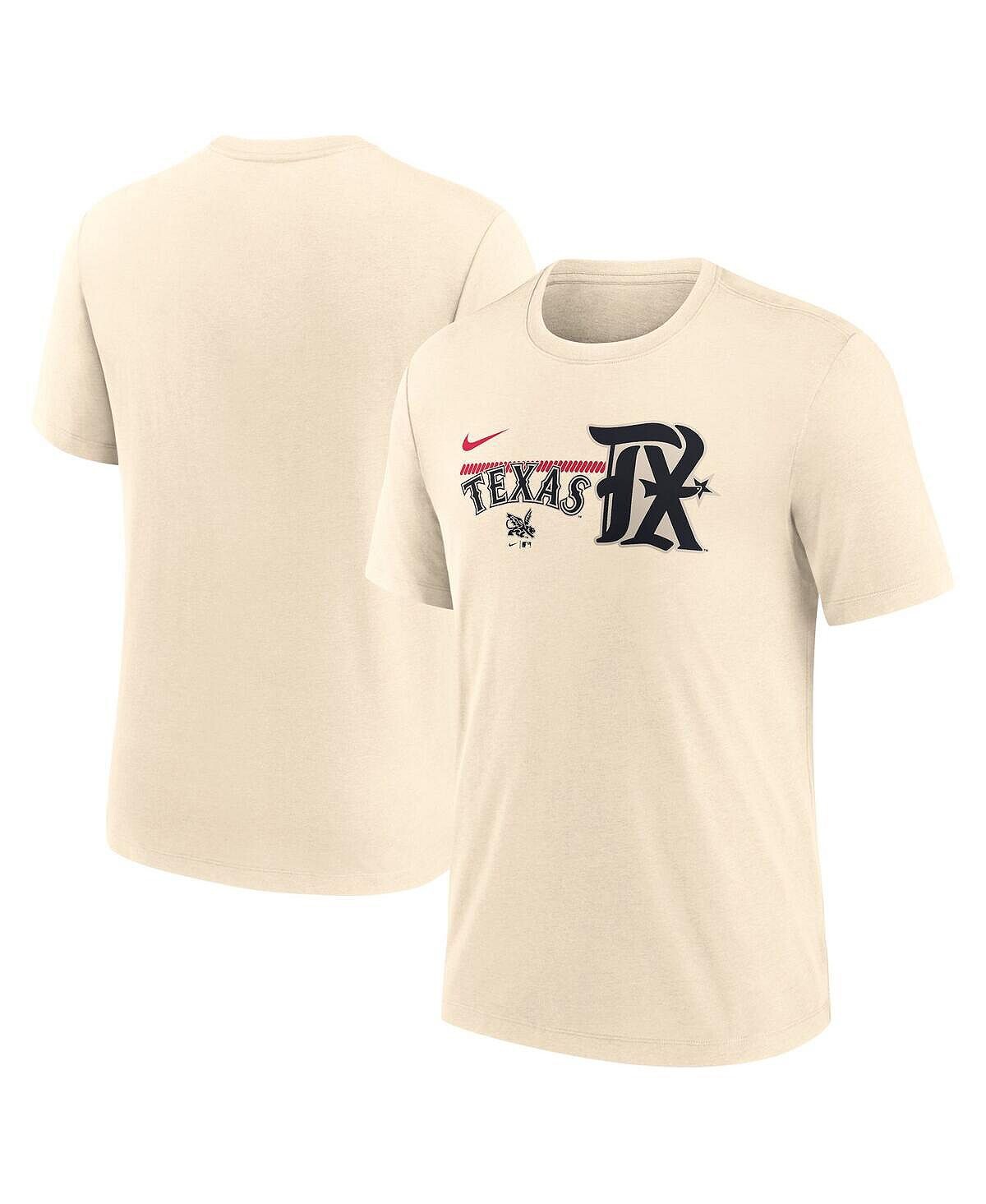 

Мужская кремовая футболка Texas Rangers 2023 City Connect Tri-Blend Nike