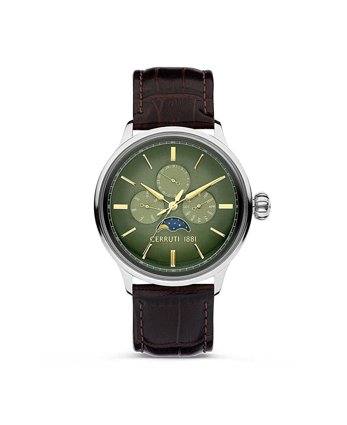 

Мужские часы Dervio Collection коричневый темный ремешок из натуральной кожи 43 мм Cerruti 1881