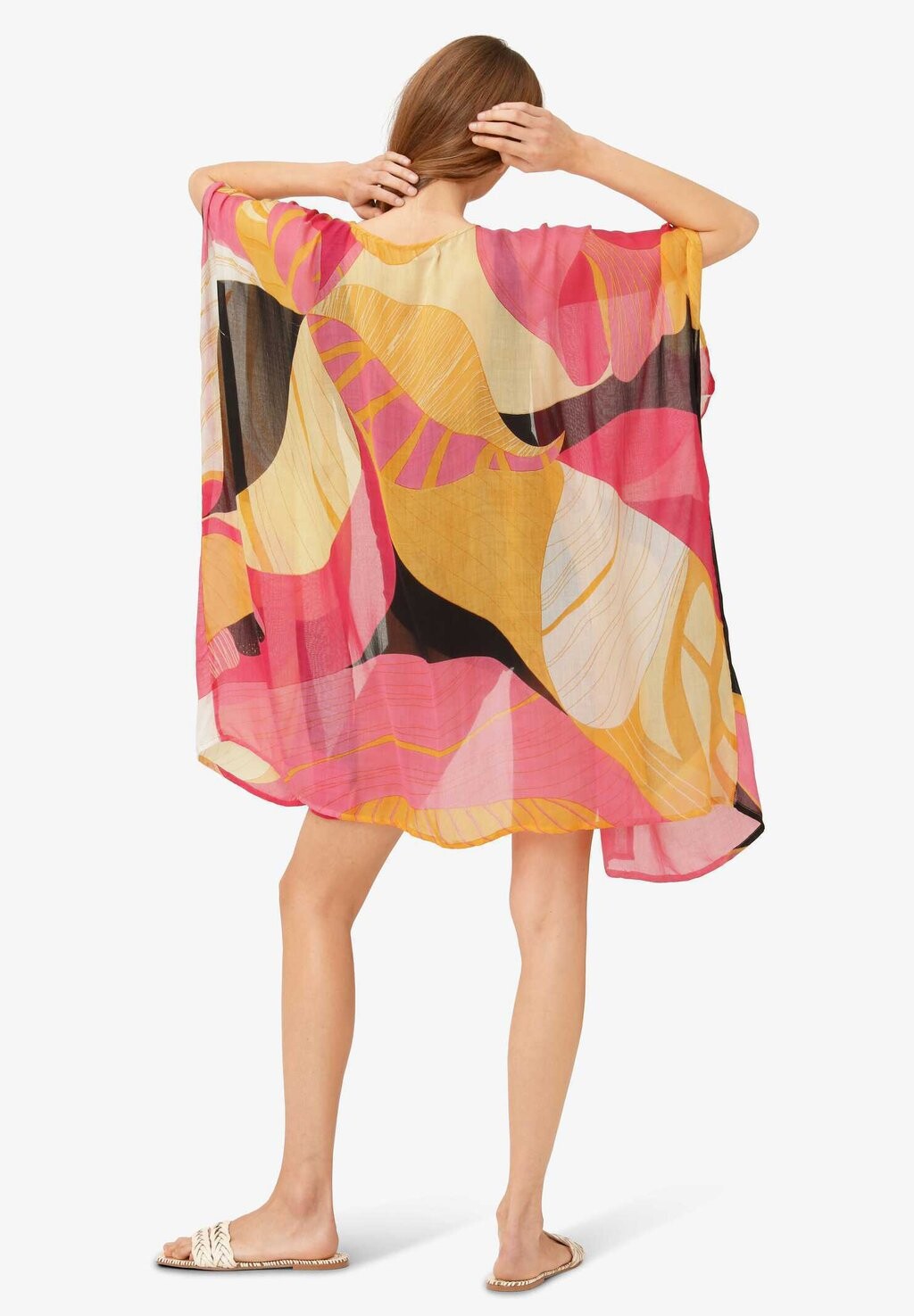 

Пончо Unmade Copenhagen, цвет print pink peach black