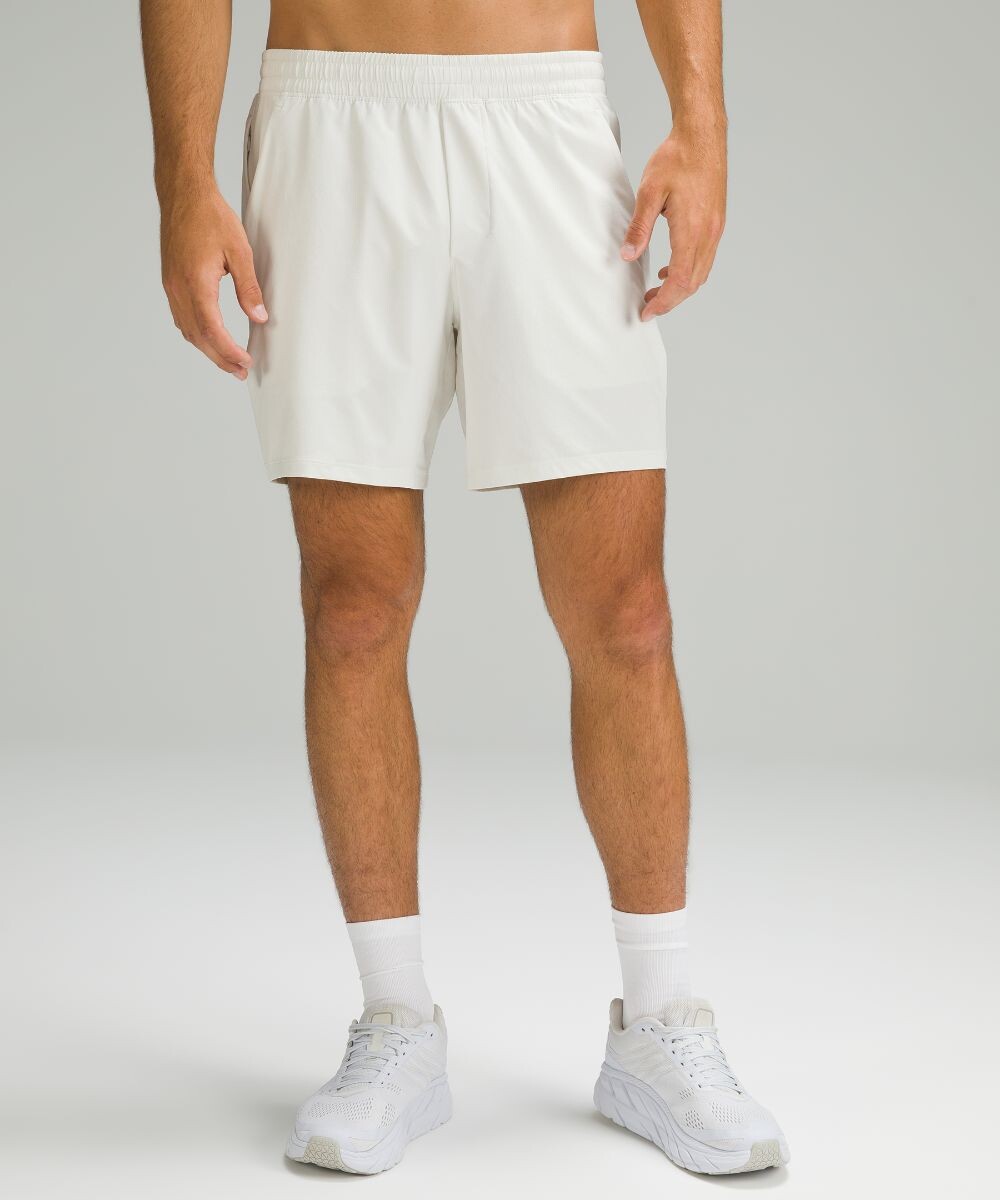 

Короткие шорты с подкладкой Pace Breaker Lululemon, белый