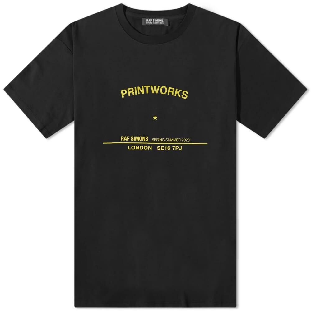 

Футболка Raf Simons Printworks Tour, черный