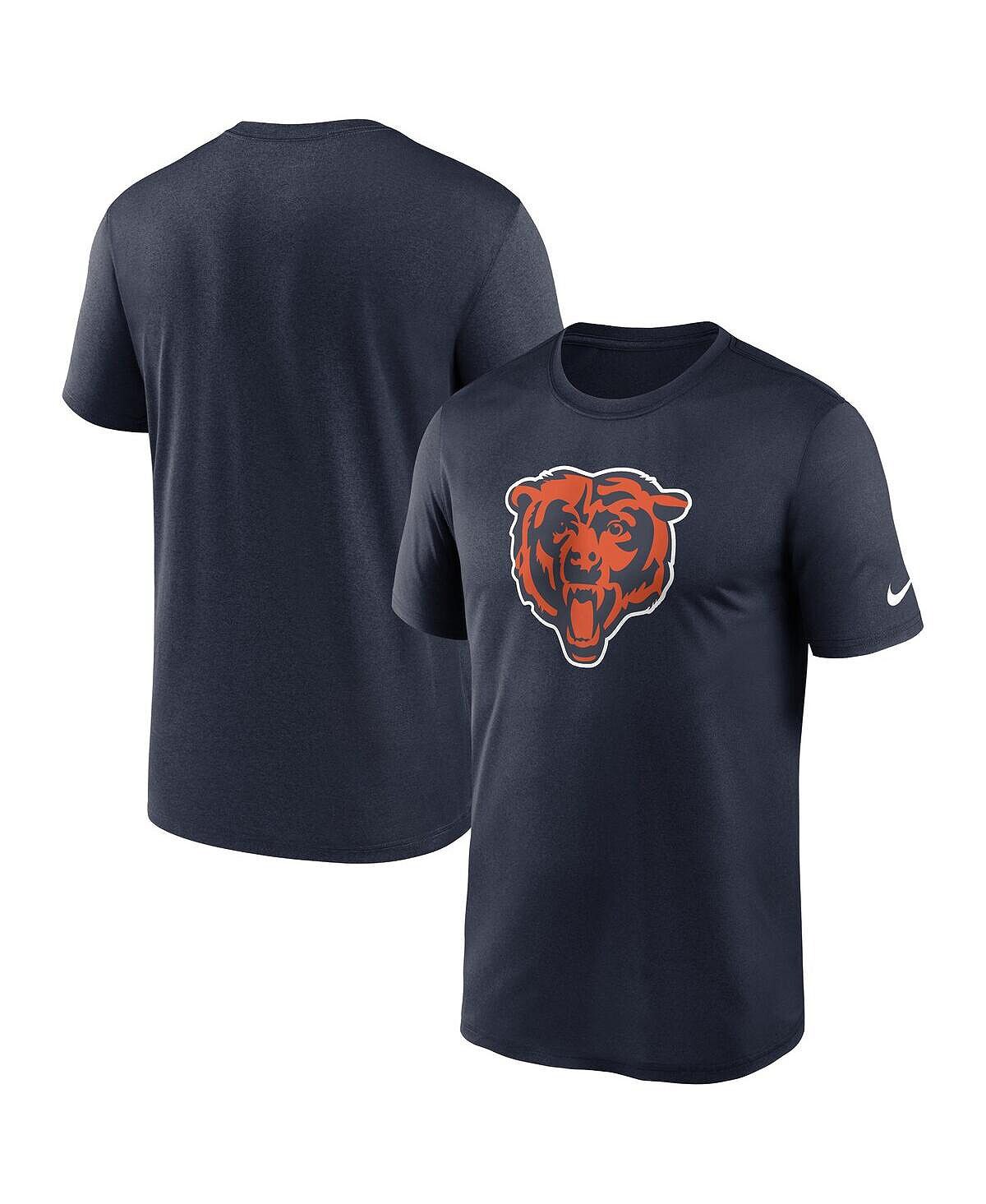 

Мужская темно-синяя футболка с логотипом Chicago Bears Legend Performance Nike, Синий
