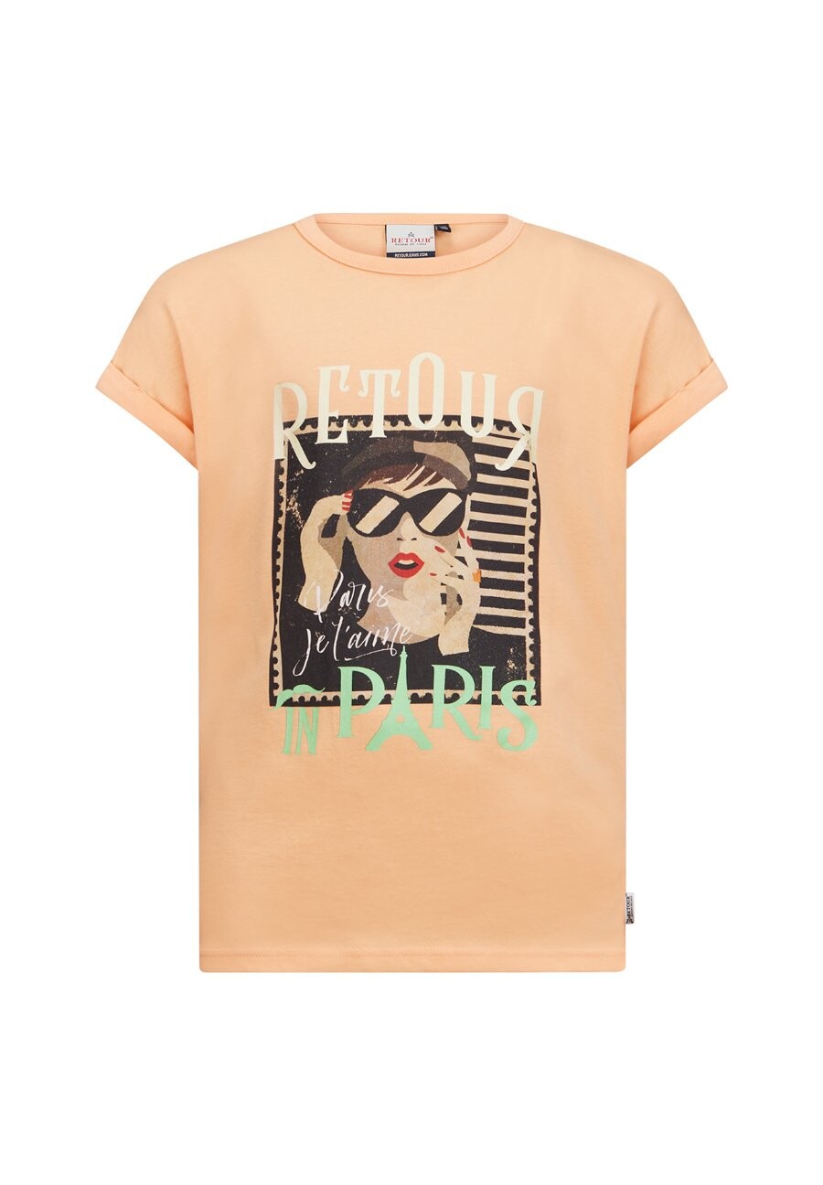 

Футболка с принтом NALA Retour Jeans, цвет light peach