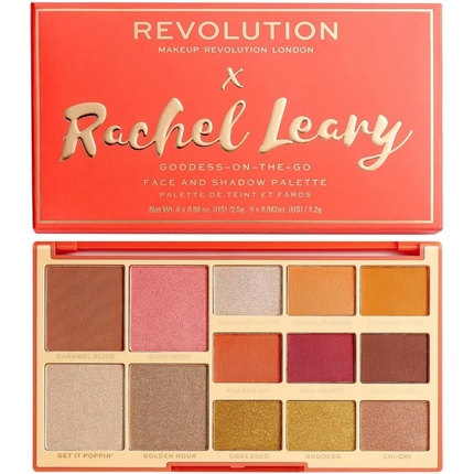 Палитра для макияжа Revolution Rachel Leary Goddess-On-The-Go 4X2.5G 9X1.2G, Makeup Revolution