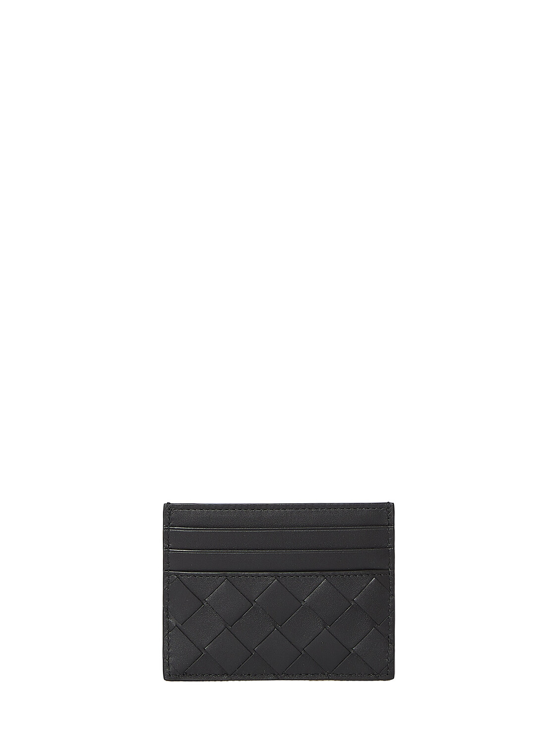 Картхолдер Bottega Veneta Black leather, черный