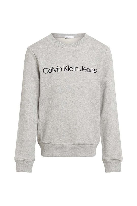 

Детская хлопковая толстовка Calvin Klein Jeans, серый