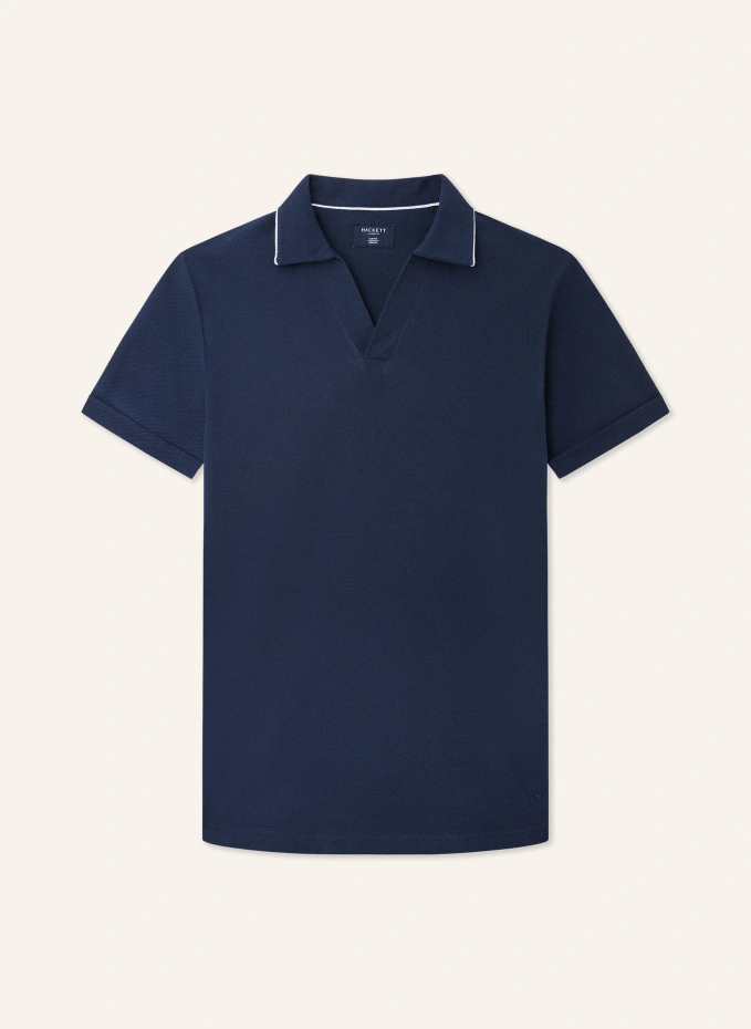 Рубашка-поло piped trim texture Hackett London, синий
