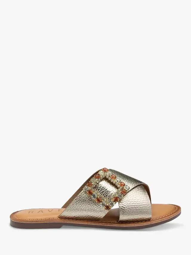 

Сандалии Ravel Polmont Embellished Leather Mule, золотой