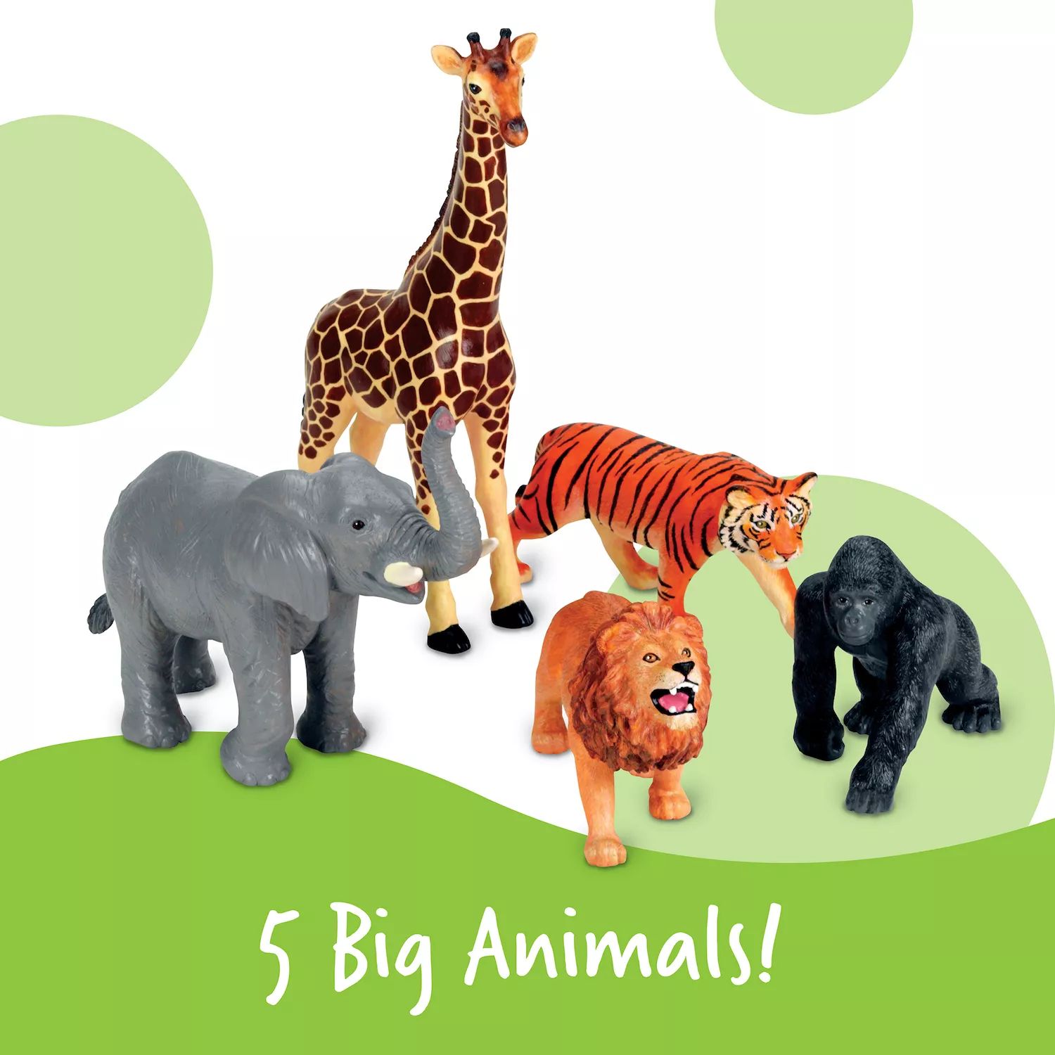 Учебные ресурсы 5 шт. Гигантские животные джунглей Learning Resources электронные игрушки learning resources гигантские кнопки стремительный ответ 4 элемента