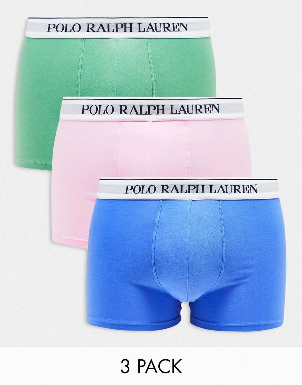 

Комплект из 3 плавок Polo Ralph Lauren зеленого, розового и синего цветов с поясом с логотипом