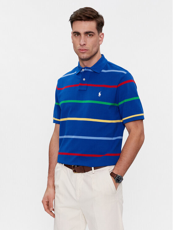 

Рубашка-поло классического кроя Polo Ralph Lauren, синий