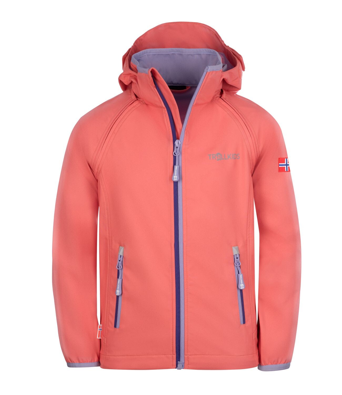 

Куртка софтшелл Trollkids Softshell Jacke Zip Off Rondane, розовый