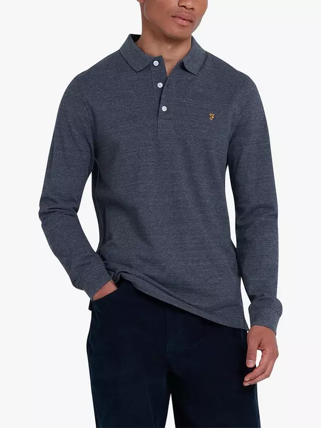 

Поло Farah Blanes Long Sleeve, цвет farah/grey/marl