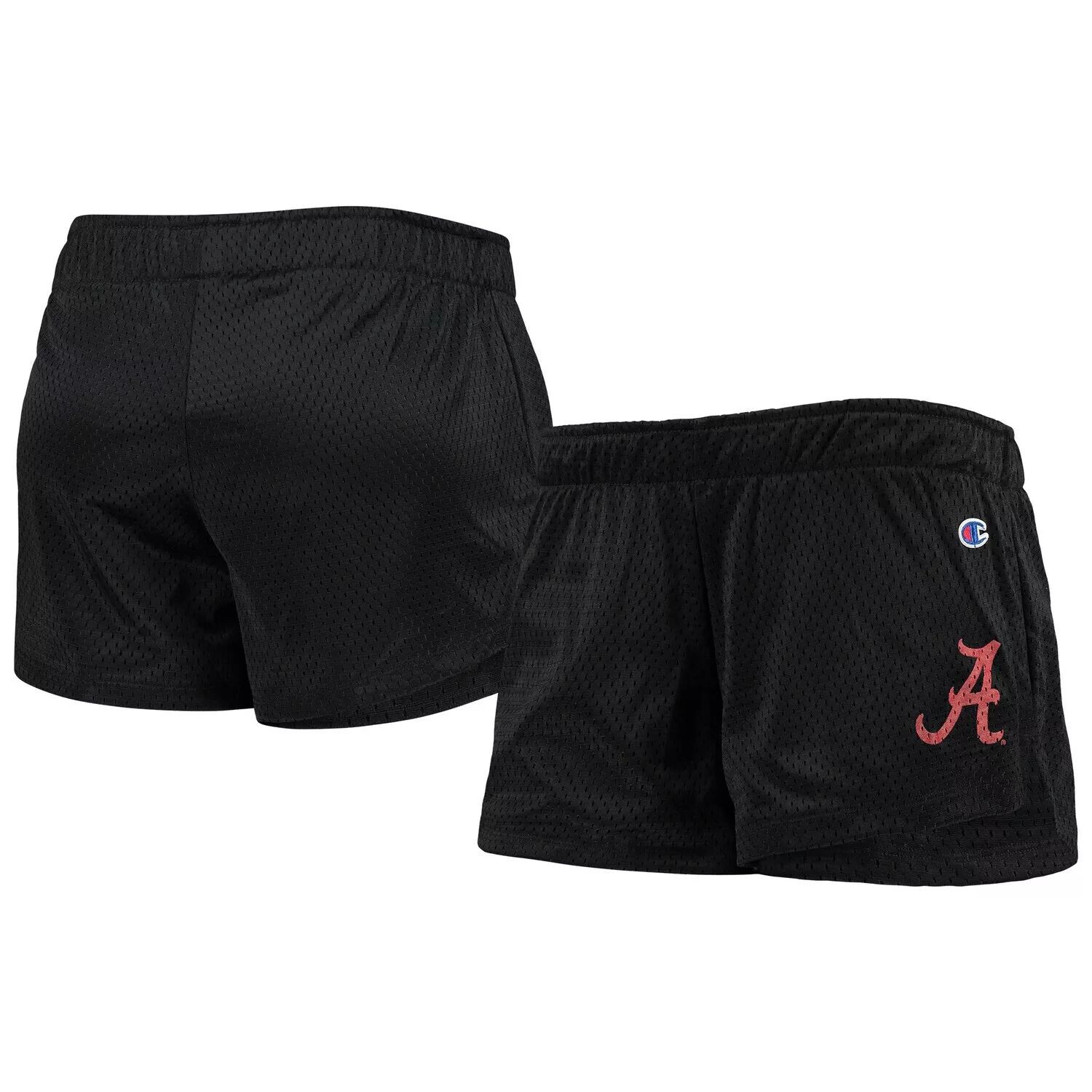 

Черные женские сетчатые шорты с логотипом Champion Alabama Crimson Tide Champion
