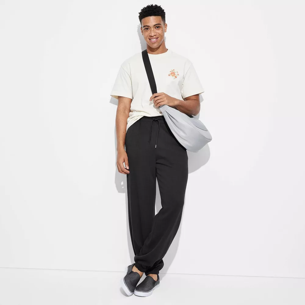 

Мужские свободные трикотажные спортивные штаны с застежкой-молнией — оригинальное использование Original Use, цвет Black