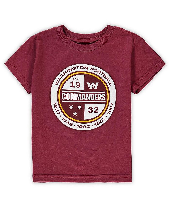 цена Бордовая футболка с логотипом Washington Commanders для мальчиков и девочек дошкольного возраста Outerstuff, красный