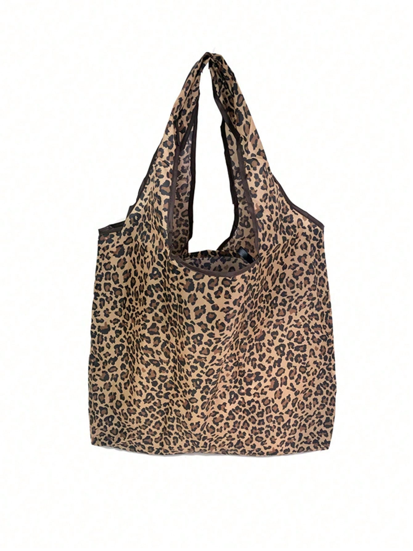Модная складная сумка для покупок с цветочным принтом, коричневый сумка тоут женская многоразовая складная для покупок