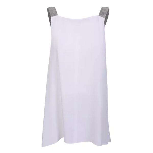 

Футболка square neck top Fabiana Filippi, белый