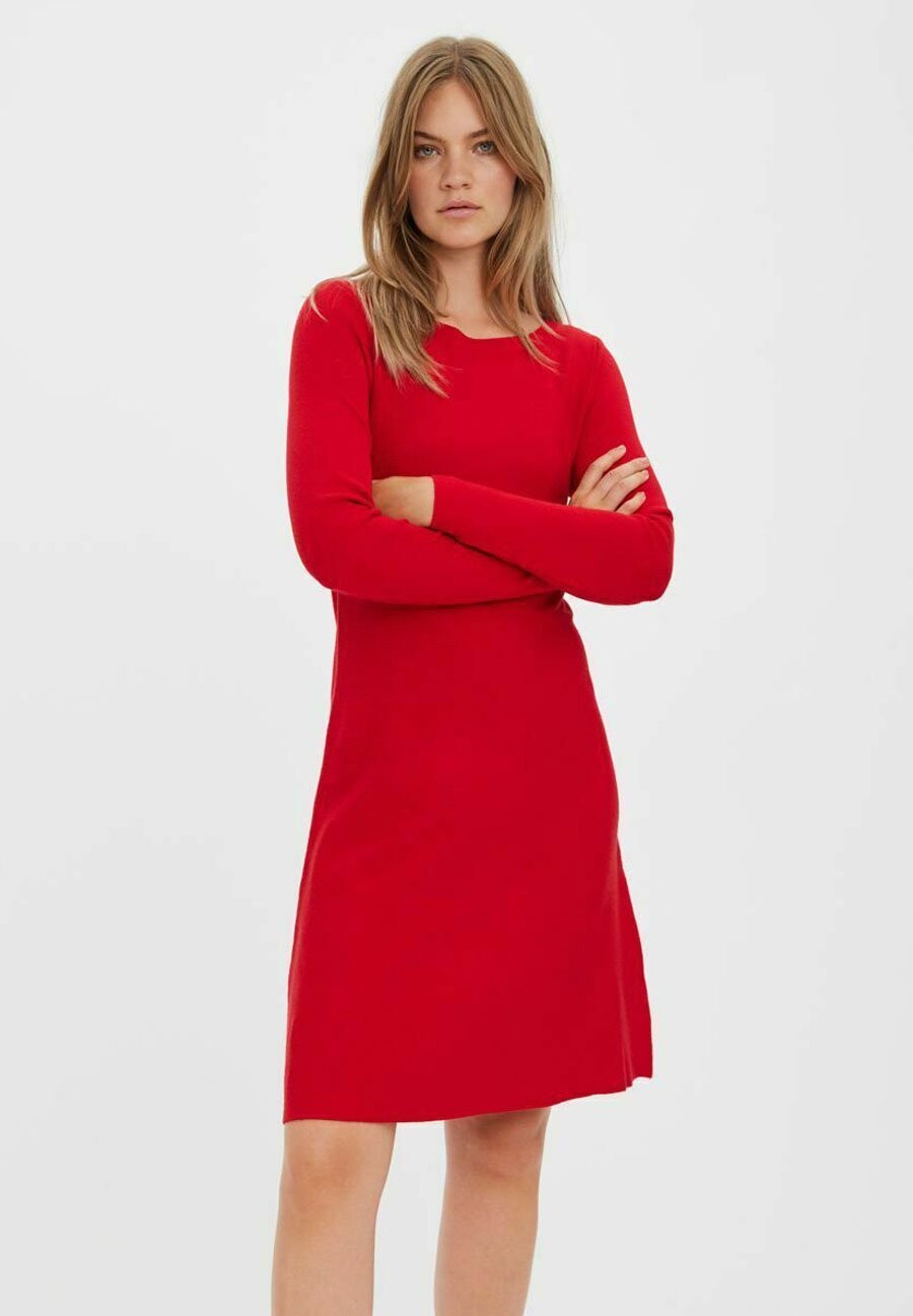 

Летнее платье U-Boot-Ausschnitt Vero Moda, цвет goji berry