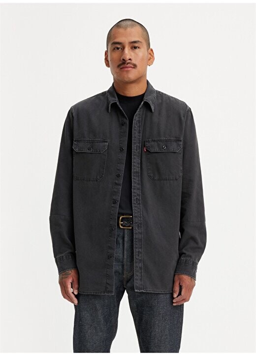 

Мужская рубашка Normal Black 19573-0216_JACKSON WORKER COSMO WAS Levis, черный