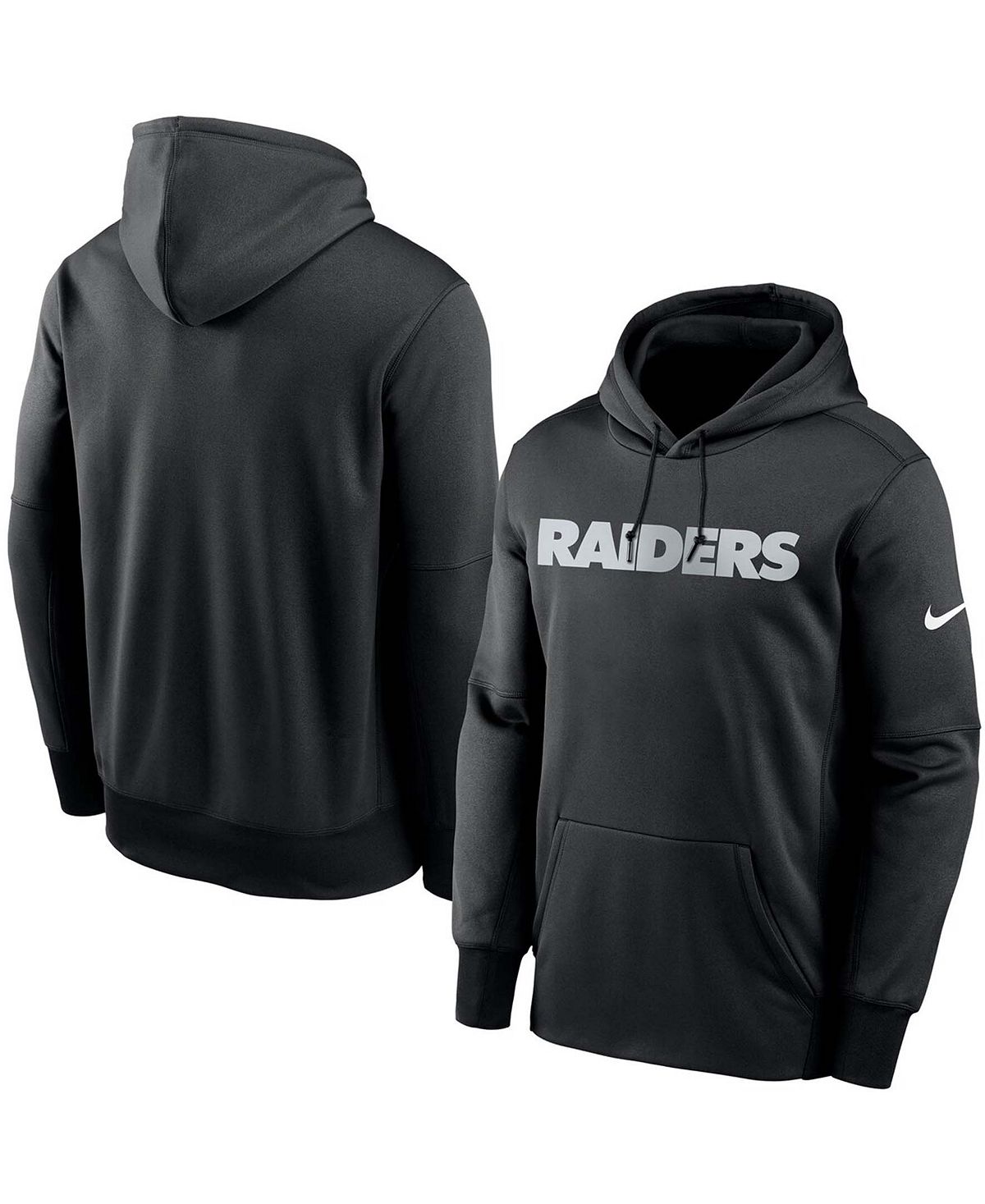 

Мужской черный пуловер с капюшоном Las Vegas Raiders Fan Gear Wordmark Performance Nike