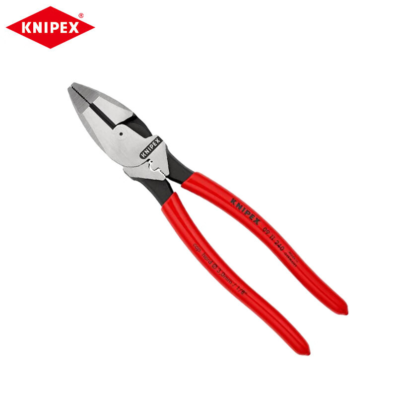 KNIPEX экономичные клещи для проволоки, 240 мм, пластиковая ручка с функцией обжима проволоки, срезные клещи, тиски 09 11 240