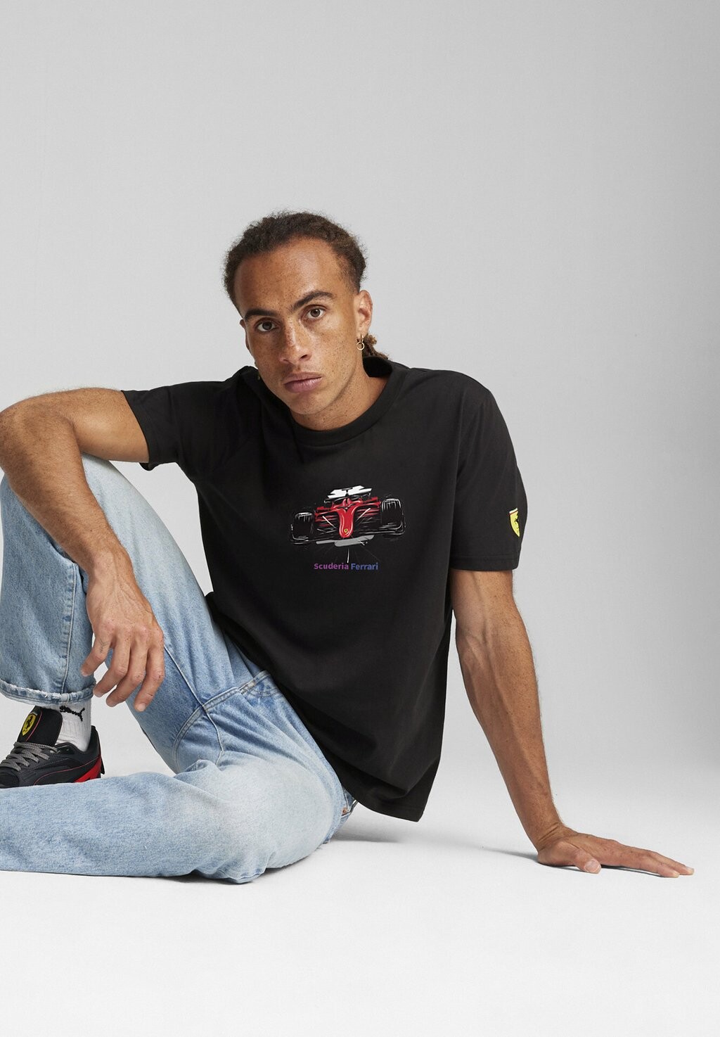 

Футболка с принтом SCUDERIA FERRARI RACE MOTORSPORT MIT GRAFIK Puma, цвет black