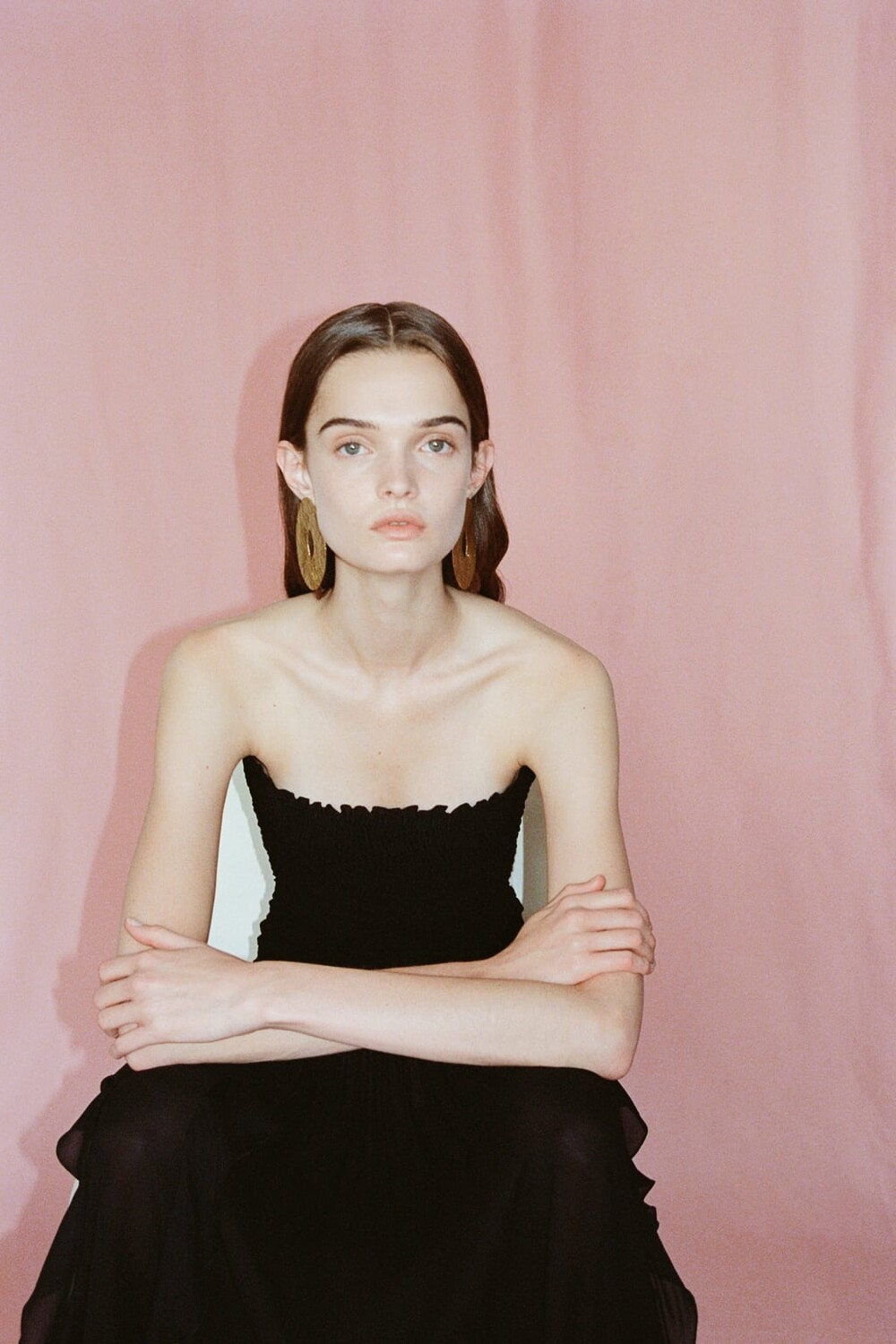 

Платье с драпировкой без бремен ZARA, черный