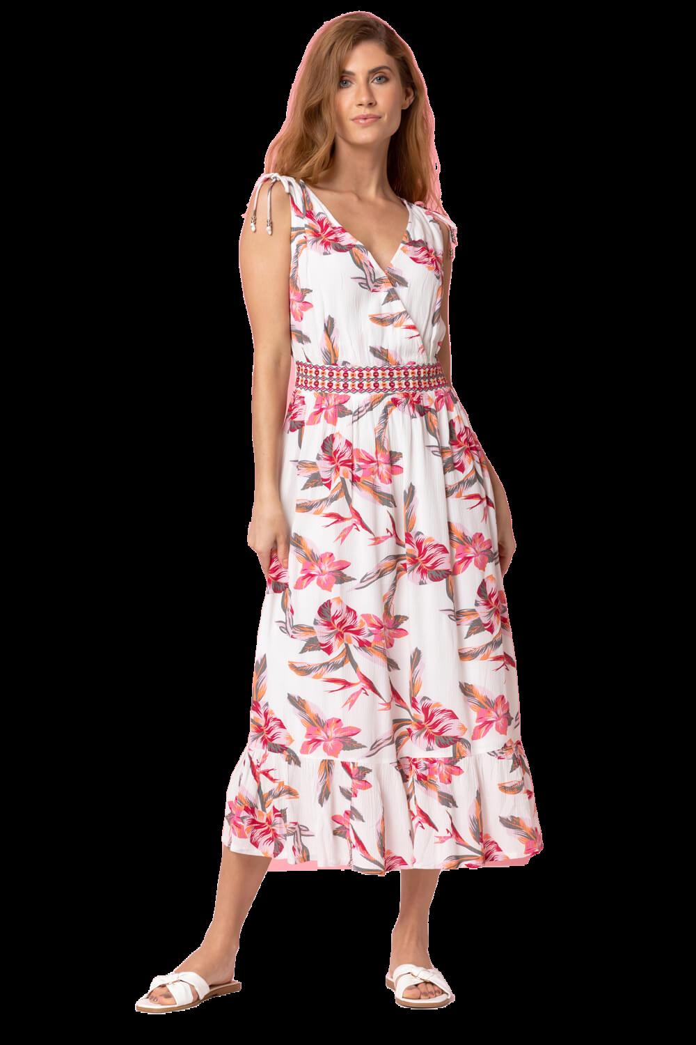 Платье с цветочной вышивкой Roman, белый платье eleni viare бархатное с вышивкой 50 размер новое