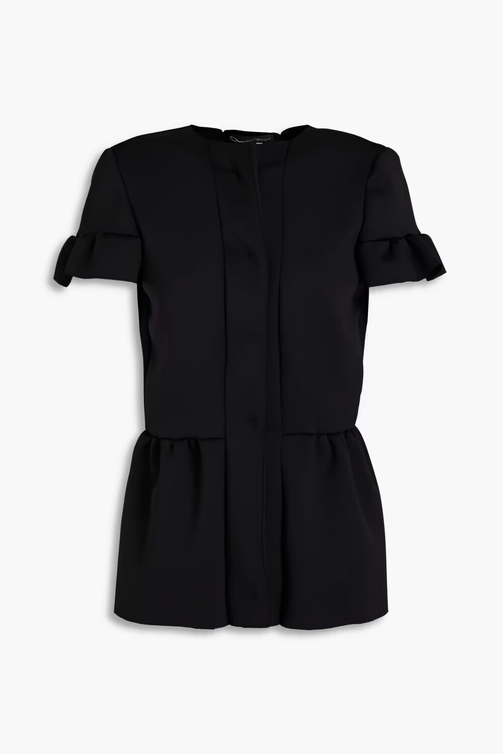 

Топ со сборками и баской Oscar De La Renta, черный