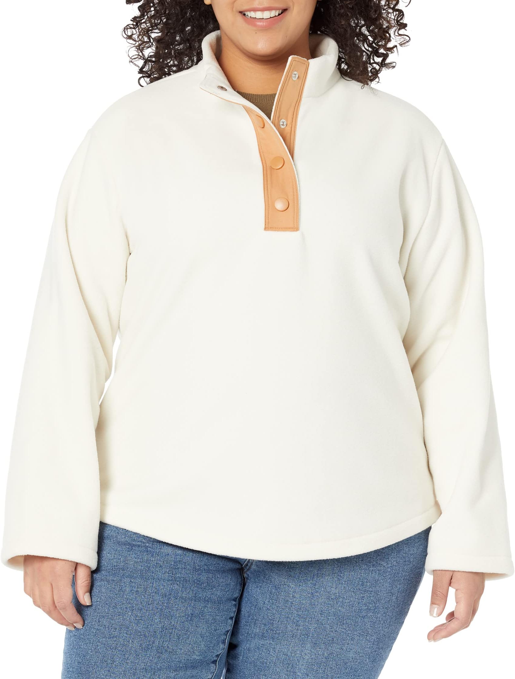 

Толстовка Draper James Plus Size Turtleneck Pullover Fleece, цвет Magnolia White