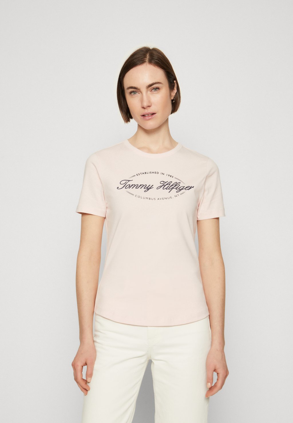 

Футболка с принтом Tommy Hilfiger SLIM SCRIPT, цвет whimsy pink