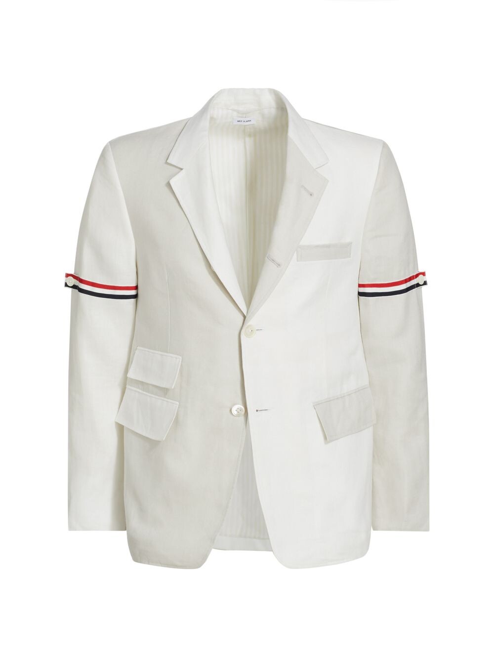 

Льняное спортивное пальто Fit 5 Thom Browne, белый