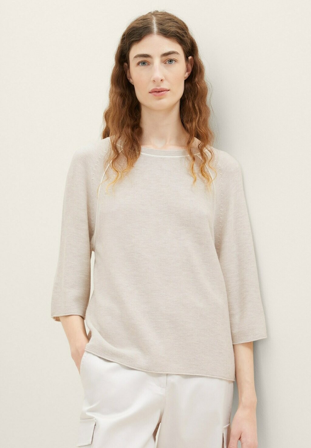 

Свитшот TOM TAILOR MIT RAGLANÄRMEL, цвет clouds grey melange
