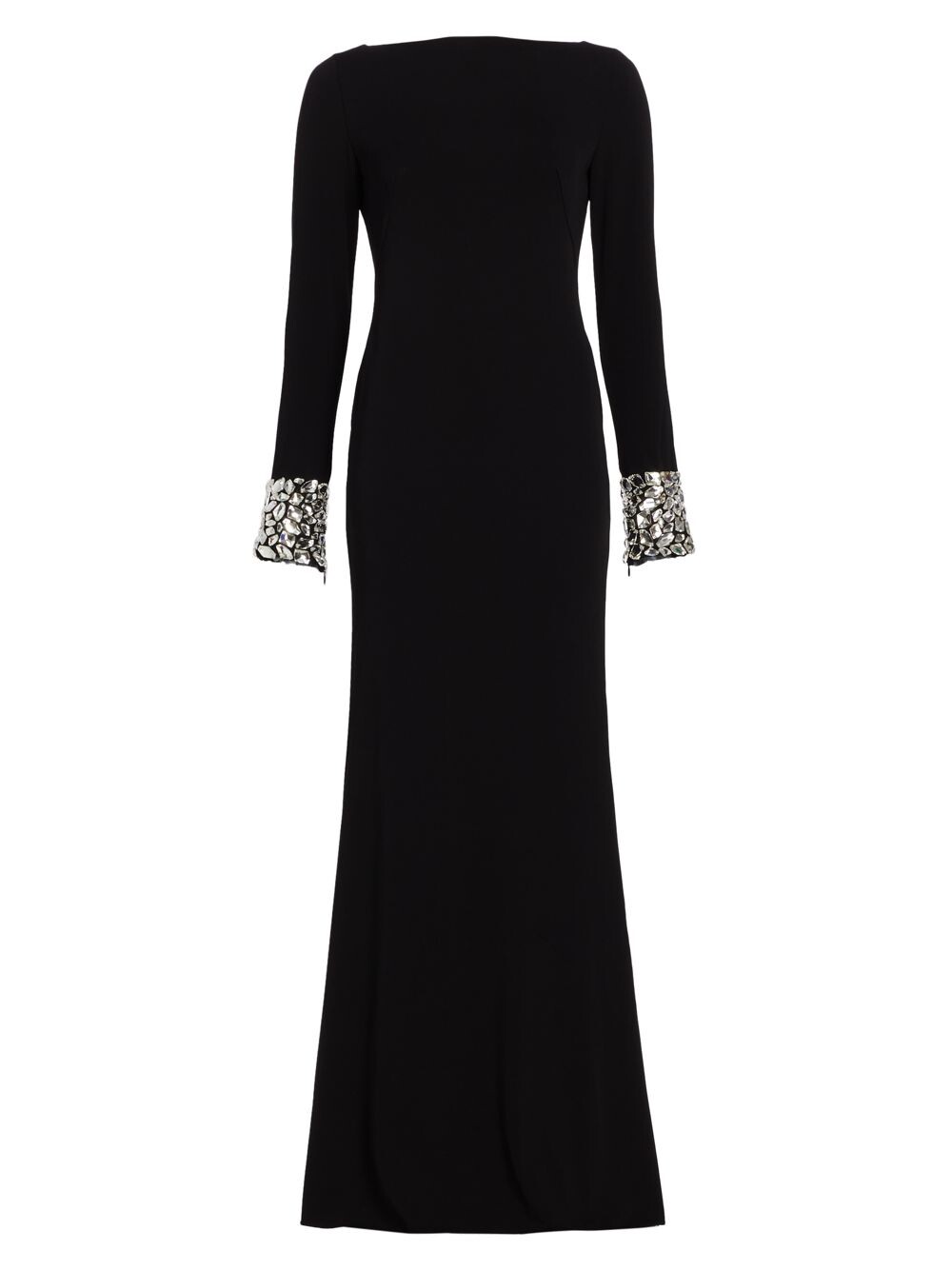 

Украшенное трикотажное платье с открытой спиной Alexander McQueen, черный